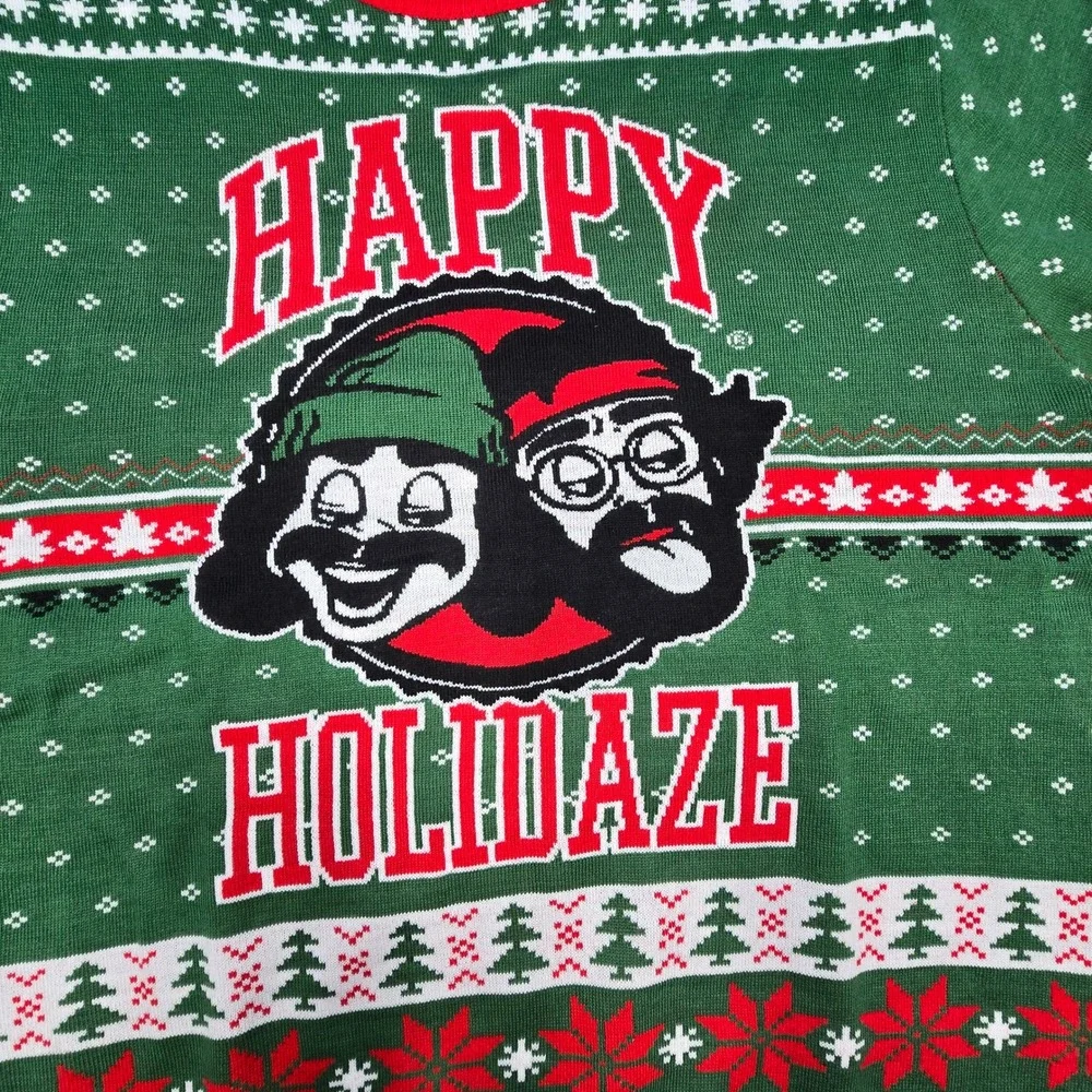 Cheech & Chong Ugly Christmas Sweater XL NWOT Happy Holidaze Mad Engine Licensed